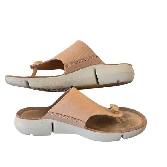 Clarks Womens Tri Carmen Light Pink Slip On Thong Sandals Size 6 - Picture 4 of 10